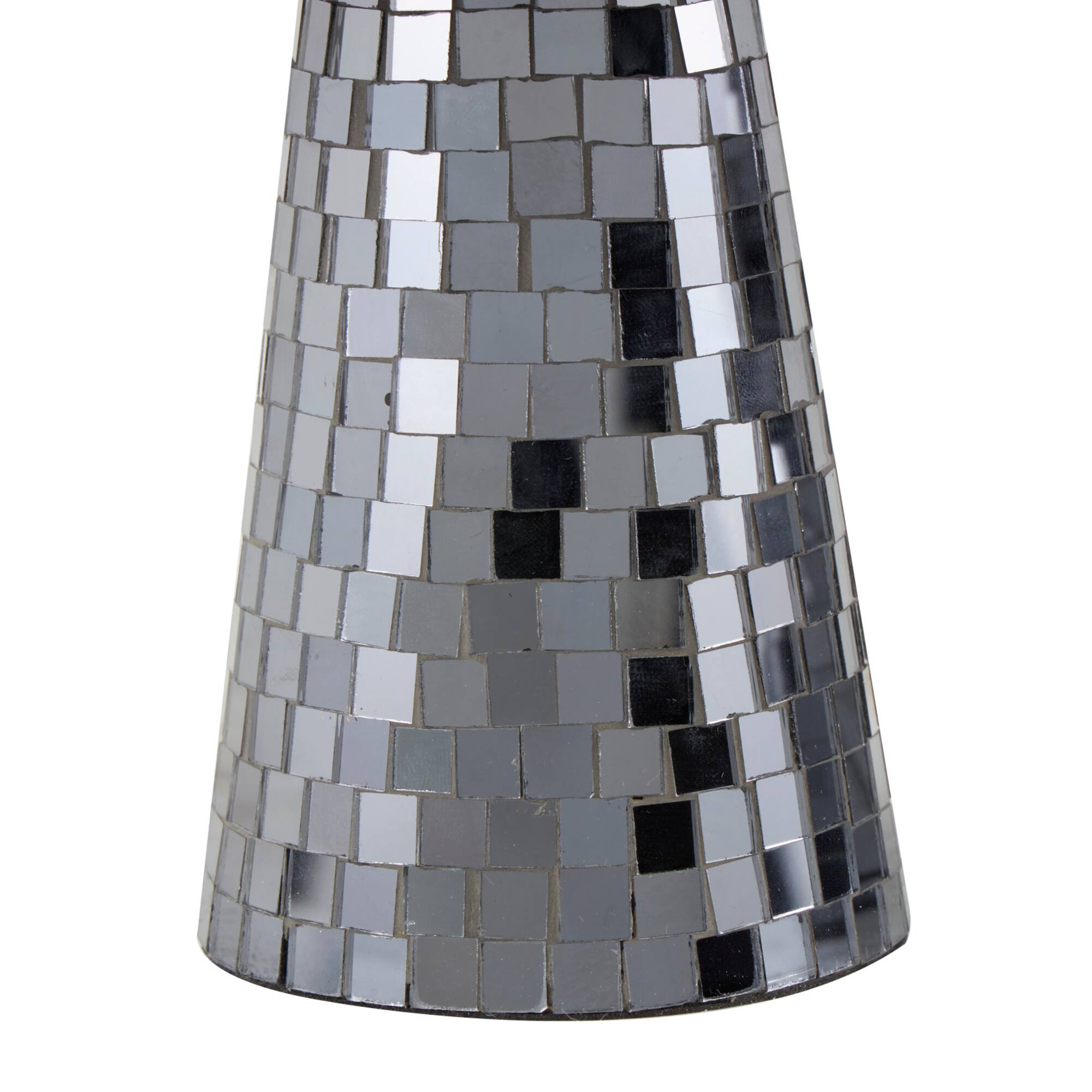 Silver Glass Mushroom Sculpture Set
